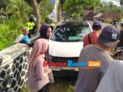 Honda HRV Putih Tabrak Tembok Jembatan di Banjarsari Ciamis Laka-1.jpg