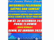 Libur Tahun Baru 2023, Pelayanan Satpas dan Samsat di Ciamis Tutup Sementara Pelayanan-Satpas-dan-Samsat-di-Ciamis-Tutup-Sementara.jpg