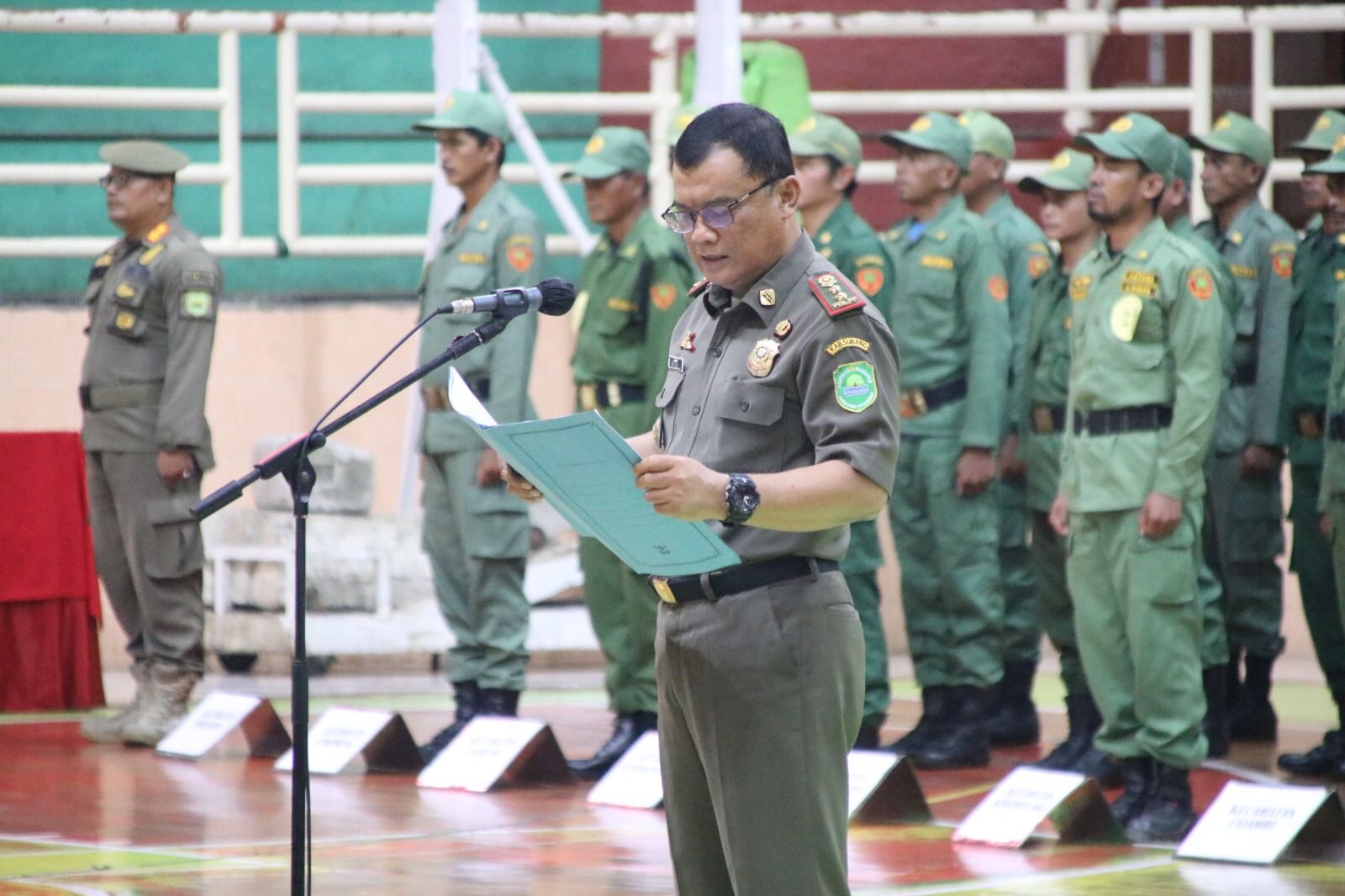 Apel Pembukaan Pelaksanaan Lomba Peraturan Baris-Berbaris (PBB) Satlinmas