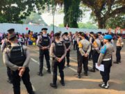 Polres Subang Kawal Pawai Alegoris di Hari Jadi Kabupaten Subang ke-75