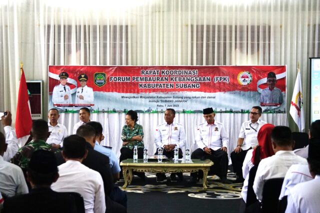 Wujudkan Masyarakat Rukun dan Damai, Forum Pembauran Kebangsaan (FPK) Kabupaten Subang Gelar Rapat Koordinasi