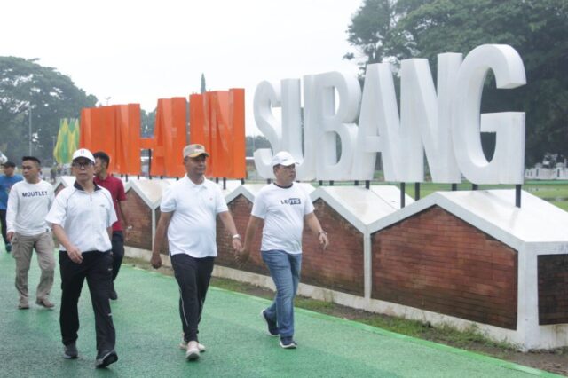 Uji Coba Car Free Day di Subang, Pj. Bupati ikut Memantau