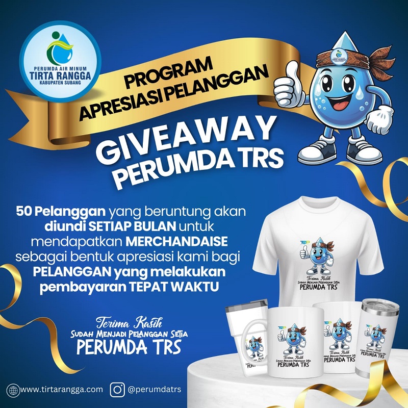 Perumda Tirta Rangga Subang Hadirkan Giveaway Eksklusif untuk Pelanggan Setia