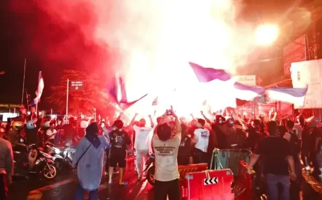Perayaan kemenangan Persib di Subang