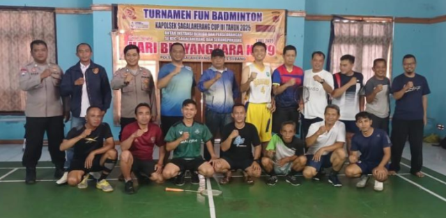 Turnamen bulu tangkis antar instansi Polsek Sagalaherang