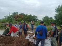 Tanggul SS Cigugur Jebol, Warga Subang Gotong Royong Bersama TNI dan BPBD Tanggul SS Cigugur Jebol