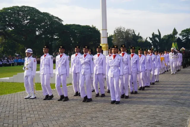 Penurunan bendera HUT RI ke-80 Subang