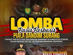 Kodim Subang Gelar Lomba Baris Berbaris Sambut HUT Ke-80 TNI Lomba Baris Berbaris Kodim Subang