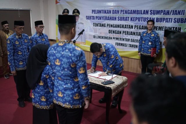 Pelantikan ASN dan PPPK Subang 2025