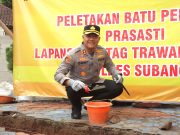 Kapolres Subang Letakkan Batu Pertama Prasasti Tatag Trawang Tungga Prasasti Tatag Trawang Tungga Subang