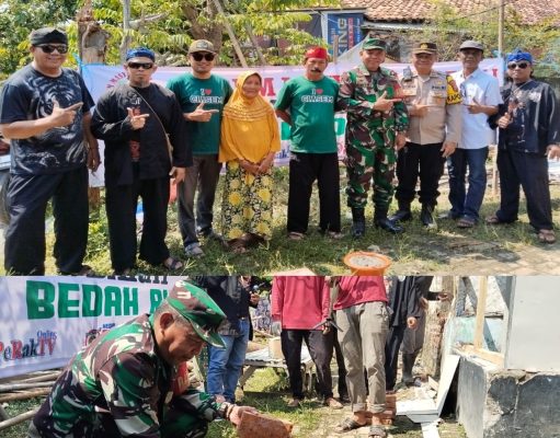 FMP Jabar Bedah Rumah ke-28 di Subang, Danramil Ciasem Hadiri Peletakan Batu Pertama Bedah rumah FMP Jabar Subang