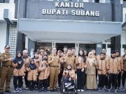 Bupati Subang Lepas Atlet Peparpeda IV Jabar 2025 dan Kontingen BK Porprov Atlet Subang Peparpeda 2025