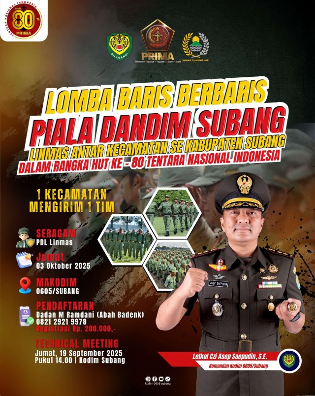 Lomba Baris Berbaris Subang HUT TNI 80