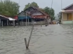 Banjir Rob Terjang Kawasan Wisata Pondok Bali Subang, Air Rendam Pemukiman hingga 70 CM Banjir Rob Pantai Pondok Bali