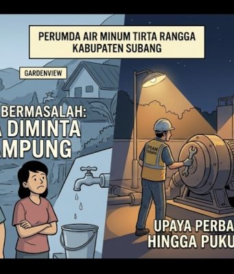 Warga Jalancagak Dibuat Pusing, Aliran Air PDAM Subang “Mogok” Hingga Tengah Malam