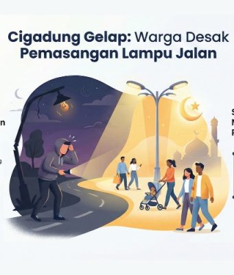 Jelang Ramadan, Warga Cigadung Subang Minta Penerangan Jalan Diperbaiki PJU Cigadung Subang