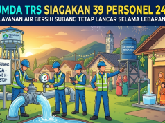 Layanan Air Bersih Subang: Perumda TRS Siagakan 39 Personel Saat Lebaran Layanan Air Bersih Subang