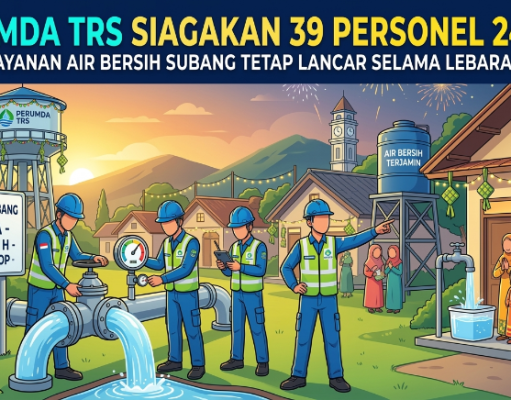 Layanan Air Bersih Subang: Perumda TRS Siagakan 39 Personel Saat Lebaran Layanan Air Bersih Subang