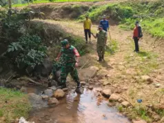 TNI Bangun Jembatan ARMCO di Cijambe Subang Jembatan ARMCO Cijambe
