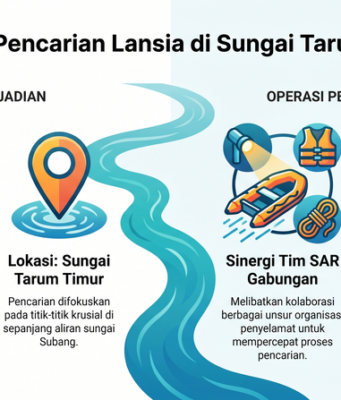Lansia 90 Tahun Diduga Tenggelam di Sungai Tarum Timur Subang lansia tenggelam di Subang