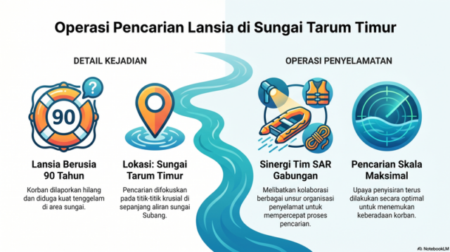 lansia tenggelam di Subang
