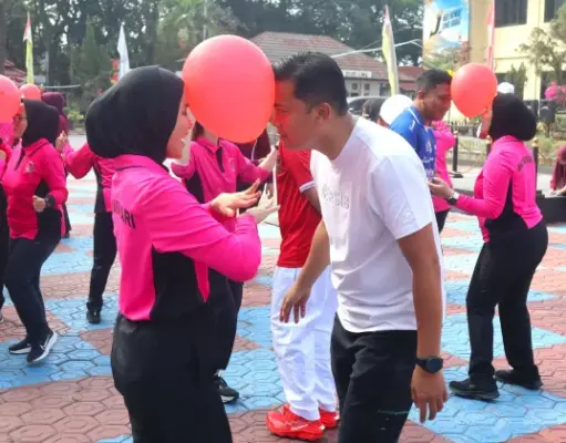 Kemeriahan Olahraga Bersama Polres Subang dalam Semangat Kemerdekaan olahraga bersama Polres Subang