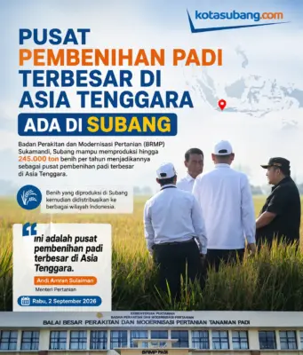 Kunjungan Kerja Mentan: Pusat Benih Padi di Subang Ciptakan Rekor Produksi Asia Tenggara pusat benih padi di Subang