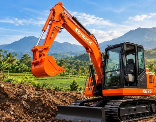 Kotrack KE-75 Hadir di Subang, Mini Excavator 7,5 Ton untuk Pertanian hingga Konstruksi mini excavator Kotrack KE-75