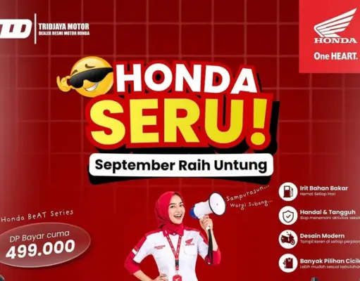 Penawaran Spesial: Diler Tridjaya Motor Hadirkan Promo Honda BeAT Pagaden promo Honda BeAT Pagaden