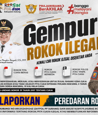 Peredaran Rokok Ilegal di Subang Ditekan Kampanye Gempur peredaran rokok ilegal
